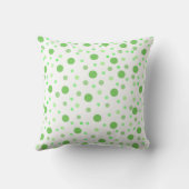カエル緑のドット子供の名前フォト装飾用クッション クッション (裏面)
