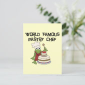 カエル菓子シェフTシャツ&ギフト ポストカード (スタンド正面)