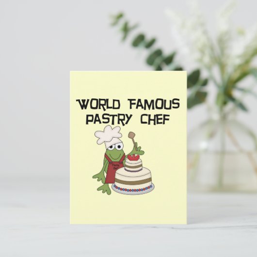 カエル菓子シェフTシャツ&ギフト ポストカード (スタンド正面)