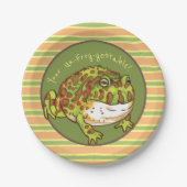 カエル華美のカエルが飼い慣らされた ペーパープレート (正面)