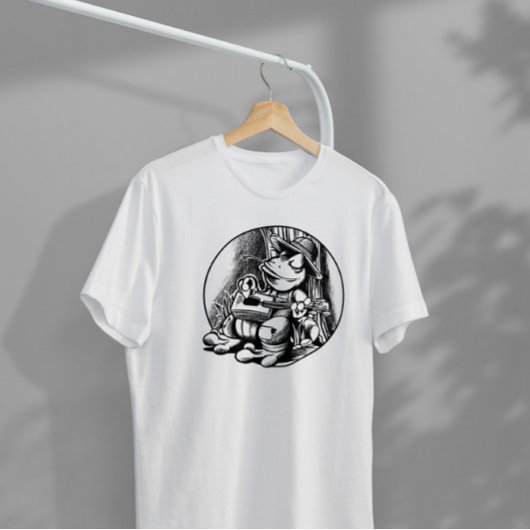 カエル葉巻ボックスギター Tシャツ