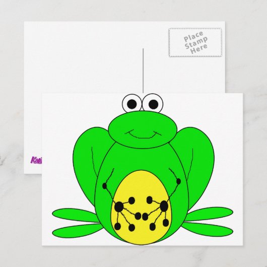 カエル葉書 ポストカード (正面/裏面)