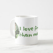 カエル規則、ヒキガエルのよだれのマグ コーヒーマグカップ (正面左)