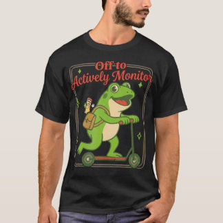 カエル試験日テストデーに積極的に監視する Tシャツ