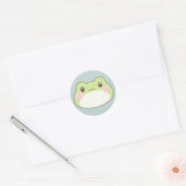 カエル誕生日キッズアート ラウンドシール (封筒)