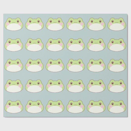 カエル誕生日キッズアート ラッピングペーパー (フラット)