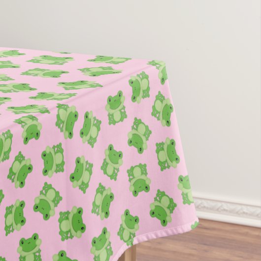 カエル誕生日パーティーピンク テーブルクロス (インサイチュ)