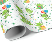 カエル誕生日ラッピング紙 ラッピングペーパー (ロールコーナー)