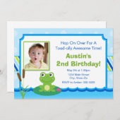 カエル誕生日招待状5x7トッド招待状 招待状 (正面/裏面)