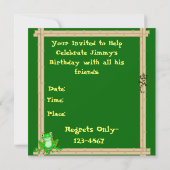 カエル誕生日招待状 招待状 (裏面)