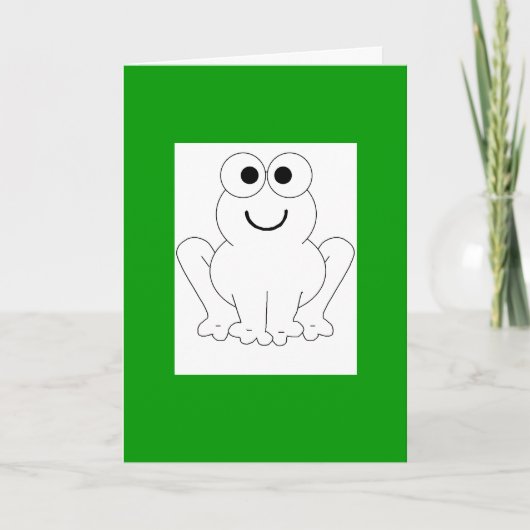 カエル誕生日 カード (正面)