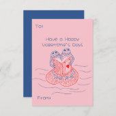 カエル読はバレンタインのかわいい日 エンクロージャーカード (正面/裏面)