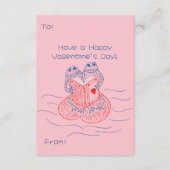 カエル読はバレンタインのかわいい日 エンクロージャーカード (正面)