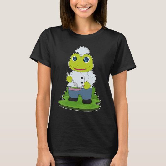 カエル調理鍋調理 Tシャツ (正面)