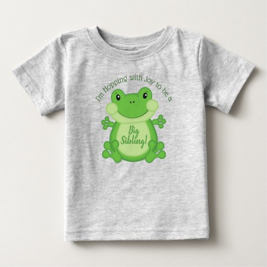 カエル赤ちゃんシャワーグリーン ベビーTシャツ (正面)