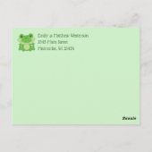 カエル赤ちゃんシャワーグリーン ポストカード (裏面)