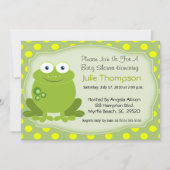 カエル赤ちゃんシャワー招待状 招待状 (正面)