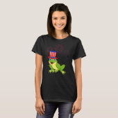 カエル赤白青花火4th tシャツ (正面フル)