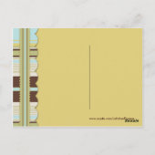 カエル跳躍とストライププリントありがとう ポストカード (裏面)