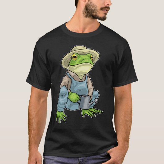 カエル農家のじょうろ 農場 Tシャツ (正面)
