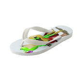 カエル遊のギタおもしろいー・キッドのビーチサンダル キッズビーチサンダル (アングル)