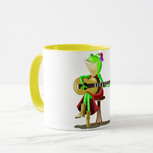 カエル遊のギターコーヒーマグ マグカップ