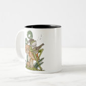 カエル遊のギター、ヴィンテージカエル ツートーンマグカップ (正面左)