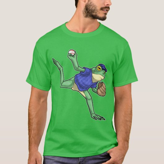 カエル野球グローブ Tシャツ (正面)