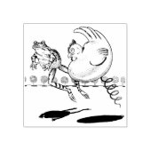 カエル間抜けで跳ねる春のチキン ラバースタンプ (インプリント)