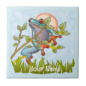 カエル隠れ タイル (正面)