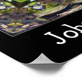 カエル顔キッズルーパーソナライズされたム ポスター (角)