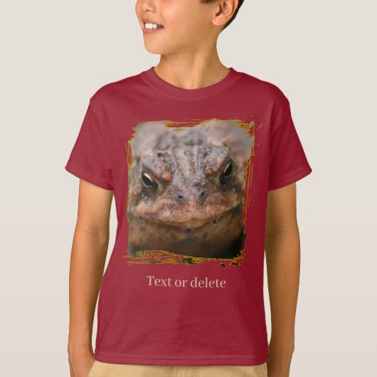 カエル顔 アップ パーソナライズTシャツ Tシャツ (正面)
