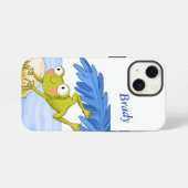 カエル飛び跳ねApple iPhone 13 miniケース iPhoneケース (裏面横)