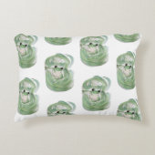 カエル魔法ユーモア水の色フロギー アクセントクッション (正面)