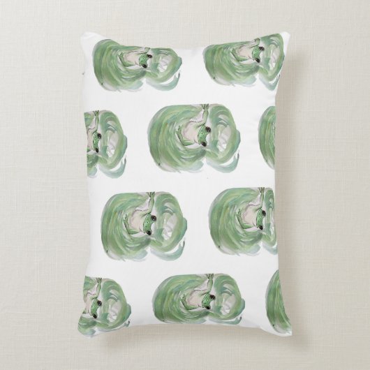 カエル魔法ユーモア水の色フロギー アクセントクッション (正面(垂直))