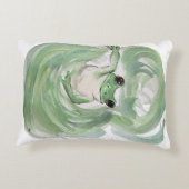 カエル魔法ユーモア水の色フロギー アクセントクッション (裏面)