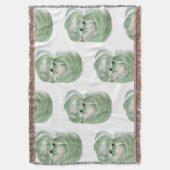 カエル魔法ユーモア水の色フロギー スローブランケット (正面縦)