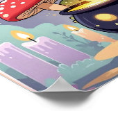 カエル魔法使いポスター – かわいいポーションカエルの壁のアート ポスター (角)