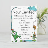 カエル魚釣りパーティの招待状 招待状 (スタンド正面)