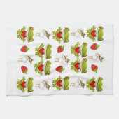 カエル鶏いちごキッチンハンドタオル キッチンタオル (横)