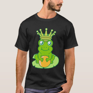 カエル黄金のヒキガエル王おとぎ話クラウンボールプリンス Tシャツ