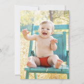 カエル1歳の誕生日のパーティーが1歳になる 招待状 (裏面)