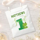 カエル1歳の誕生日パーティー フェイバーバッグ (クリップ留めされた状態)