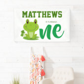 カエル1歳の誕生日パーティー 横断幕 (インサイチュ)