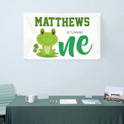 カエル1歳の誕生日パーティー 横断幕 (トレードショー)