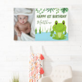 カエル1歳の誕生日パーティー 横断幕 (インサイチュ)