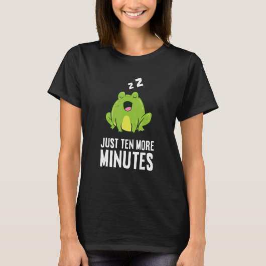 カエル10分以上スヌーズ目覚まし時計カエル Tシャツ (正面)
