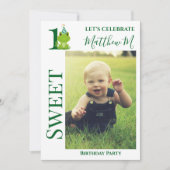 カエル1st誕生日パーティの招待状 招待状 (正面)