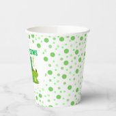 カエル1st誕生日パーティーグリーンドットカワイトカード 紙コップ (左)