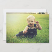 カエル1st誕生日パーティーストライプ招待状 招待状 (裏面)